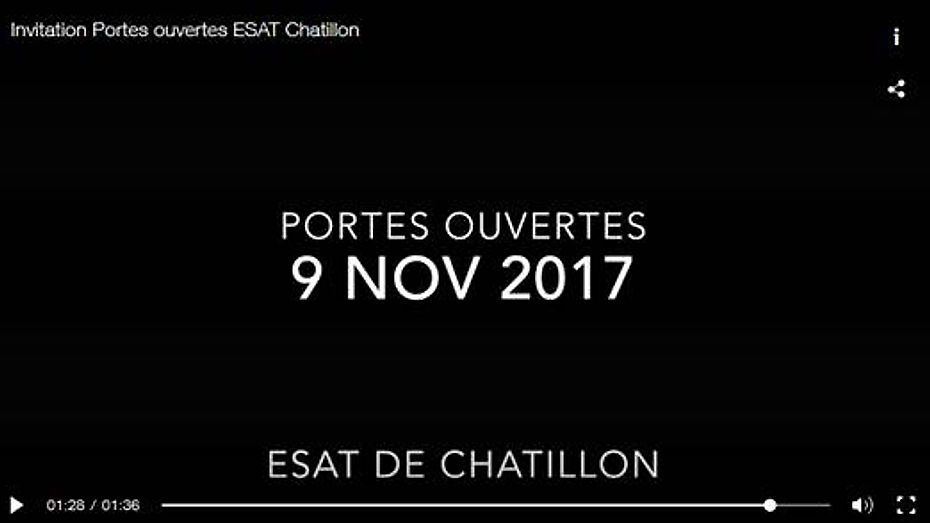 Invitation Portes ouvertes ESAT Chatillon